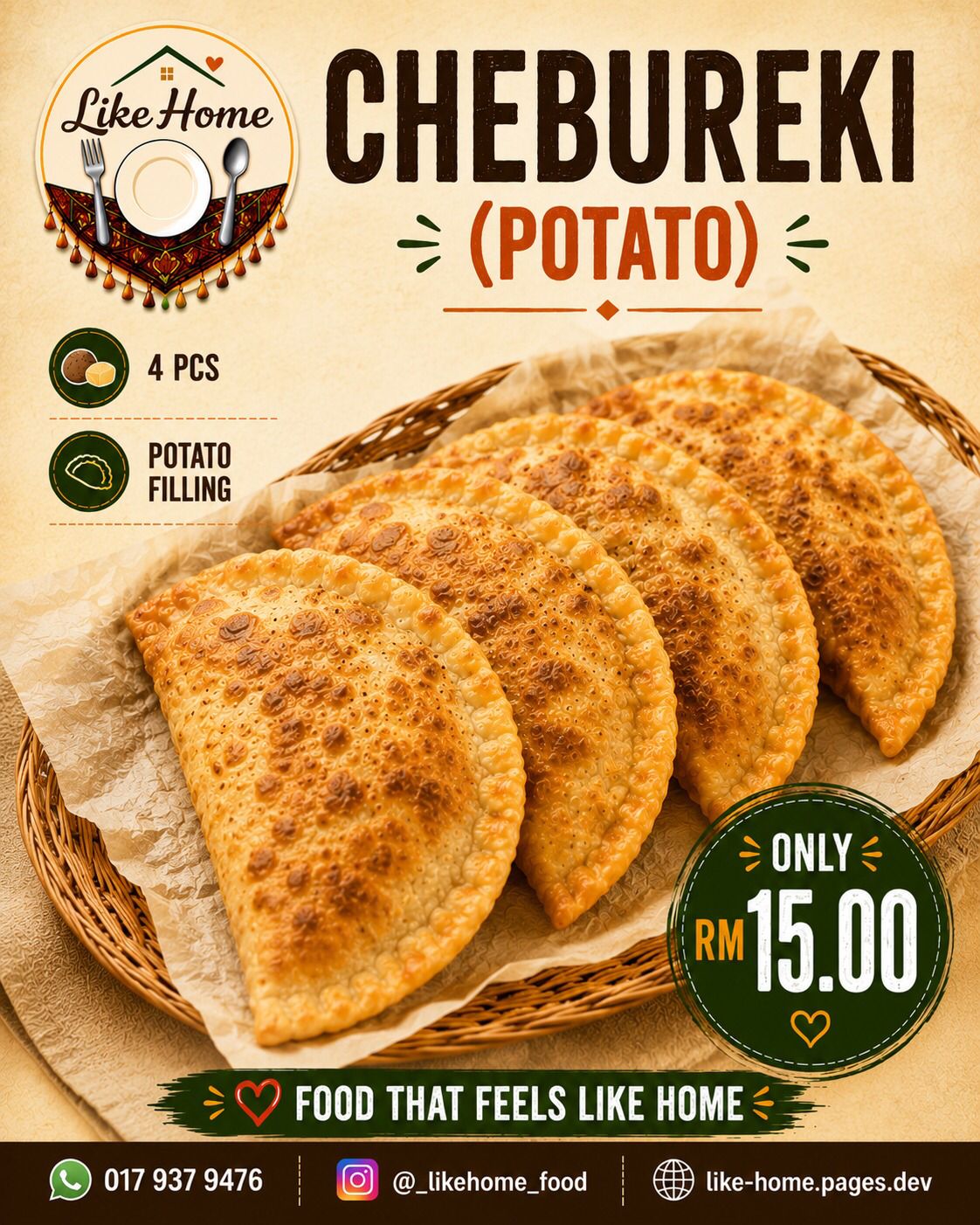 Chebureki (Potato)
